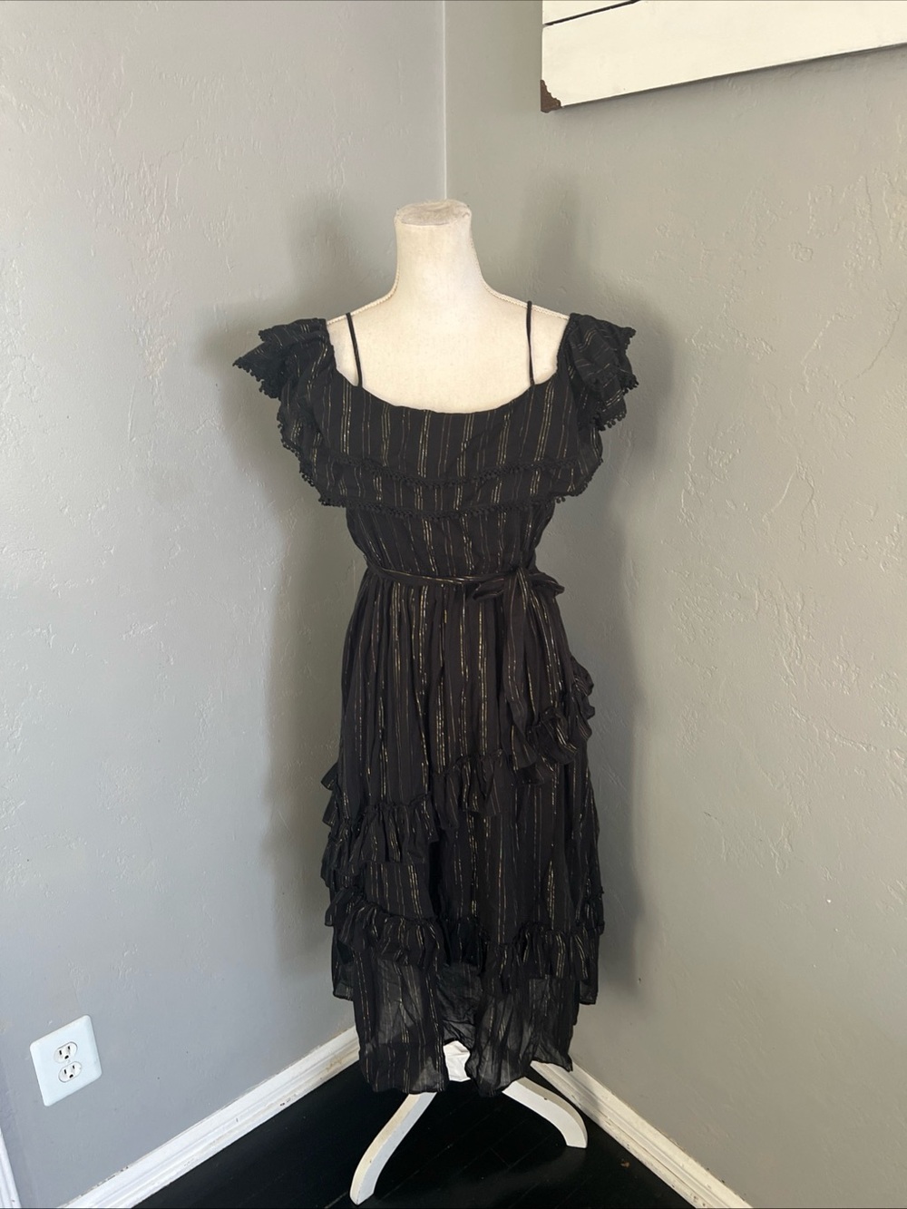 TED BAKER Elderflower tiered midi dress